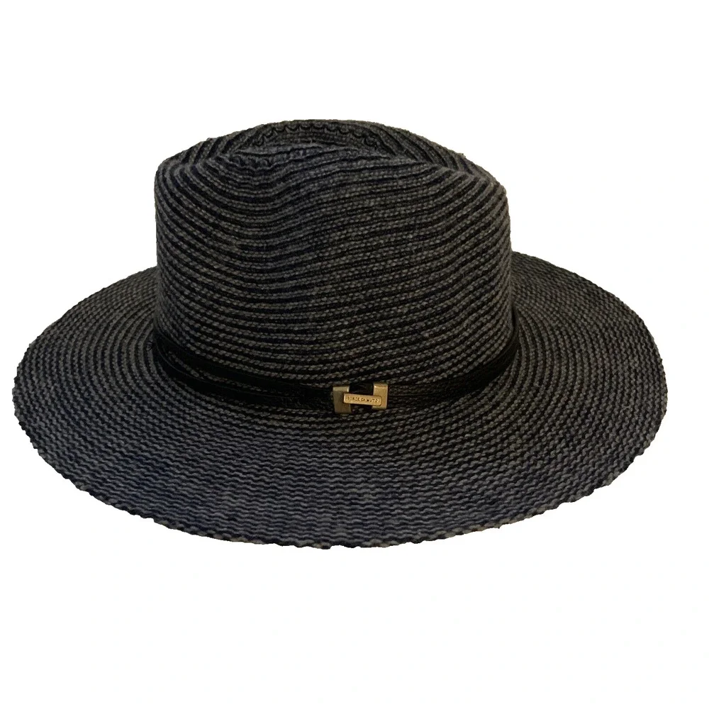 Women’s Vince Camuto Grey and Navy Wool‎ Fedora Hat